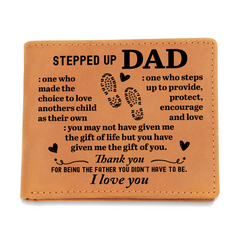 To My Stepdad Choice to Love – Leather Wallet