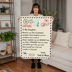 To My Daughter Loved (From Dad & Mom) – Sherpa Fleece Blanket