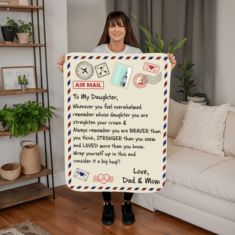 To My Daughter Loved (From Dad & Mom) – Sherpa Fleece Blanket